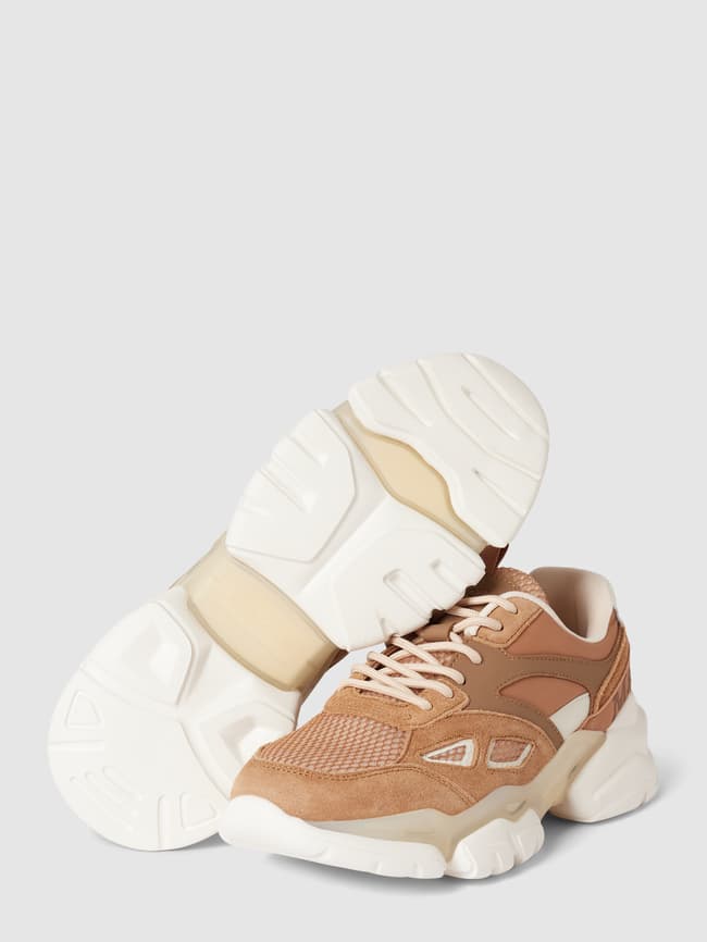 Marc O'Polo Sneaker mit tonalem Besatz Modell 'Julia' Hellbraun