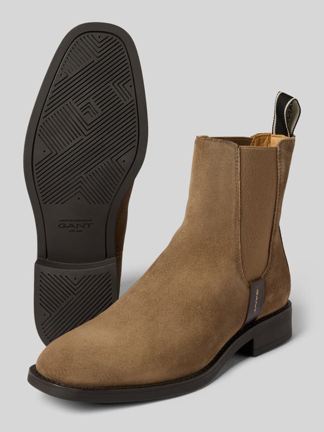 Taupe Gant Schuhe Damen Boots Gant Lederstiefelette Mit Label