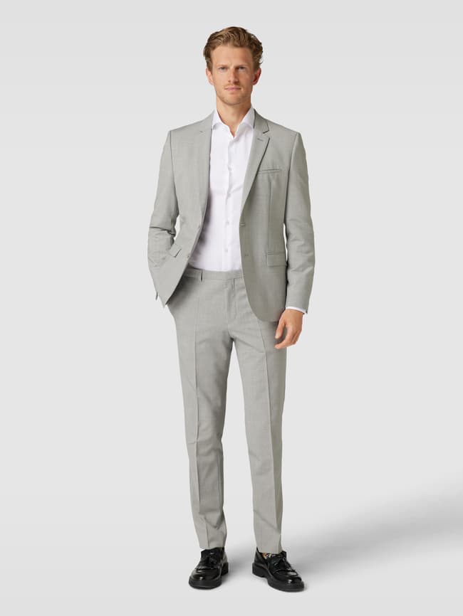 HUGO 2-knoops colbert met structuurmotief, model 'Arti' in lichtgrijs