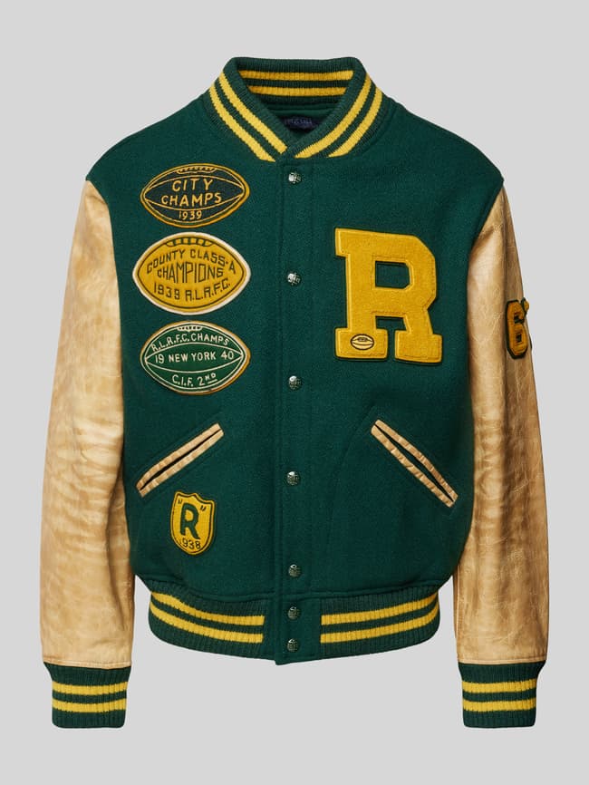 Polo Ralph Lauren College-Jacke mit Stehkragen (dunkelgruen