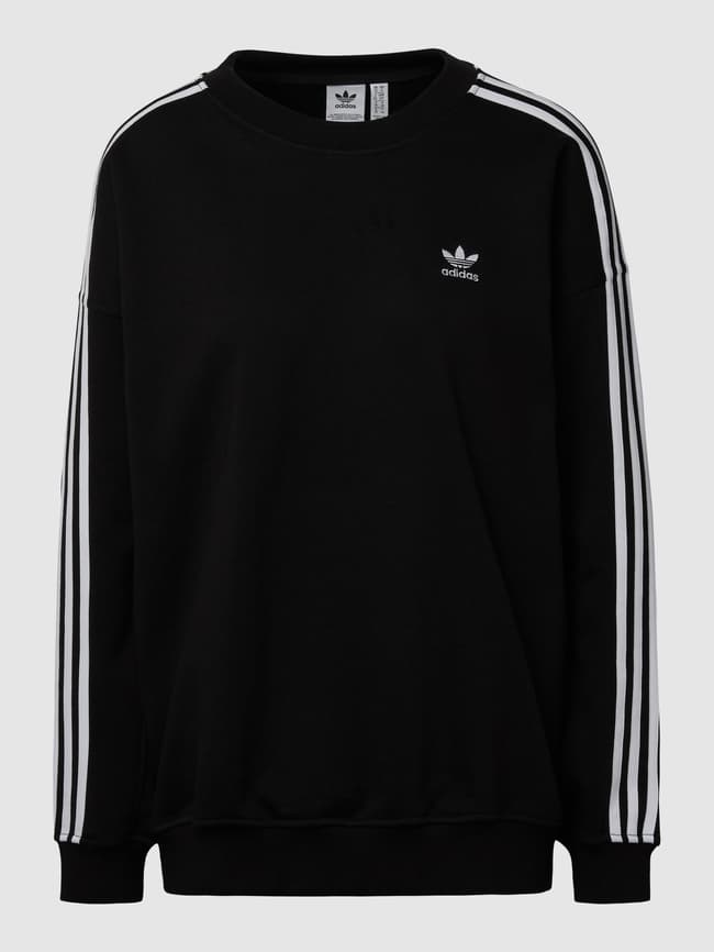 adidas Originals Sweatshirt mit Label Streifen black online kaufen