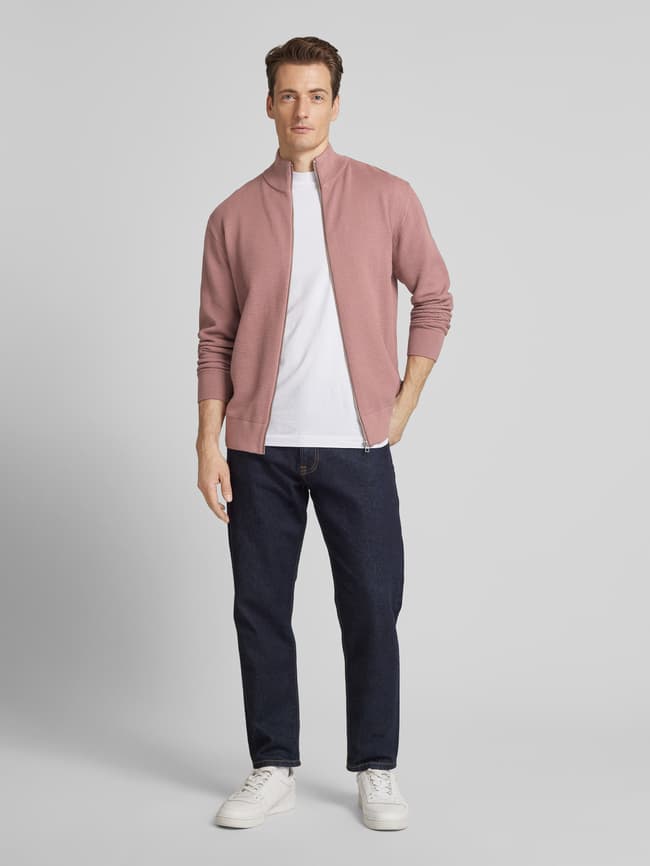 Tom Tailor Denim Regular Fit Strickjacke aus reiner Baumwolle mit