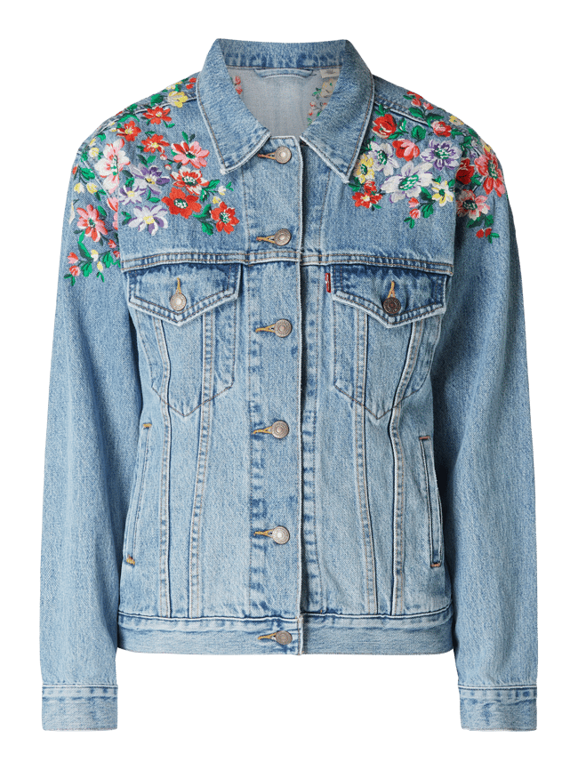 Shops levi's floral denim jacket