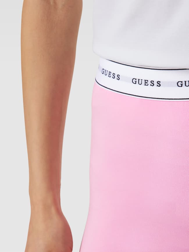 Guess Leggings mit elastischem Logo-Bund Modell 'CARRIE' (rosa