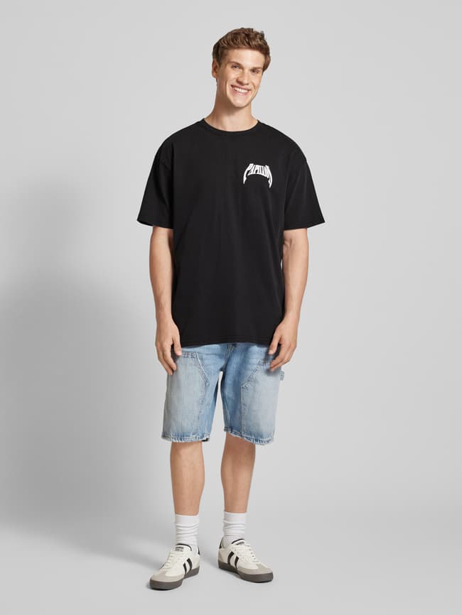 MISTER TEE Herren T-Shirt „Tomorrow“ – Basic Shirt Mit Frontprint, Farbe Schwarz