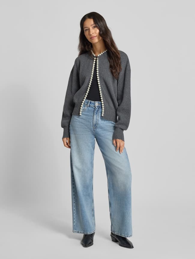 Essentiel Antwerp Strickjacke Schwarz Grob Essentiel Antwerp