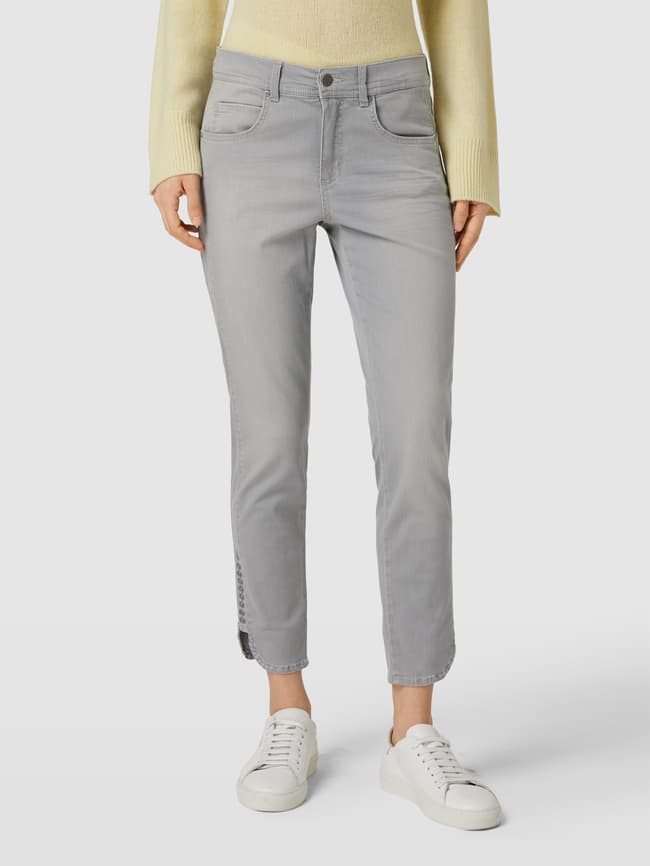 Angels Slim Fit Jeans mit Knopfverschluss (hellgrau) online kaufen 