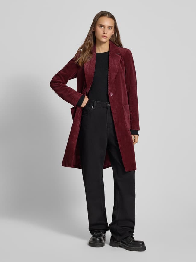 Only Regular Fit Cordmantel mit Reverskragen Modell 'ASTRID