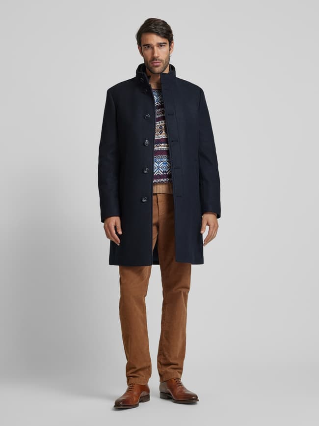 Christian Berg Men Mantel mit Stehkragen (dunkelblau) online kaufen