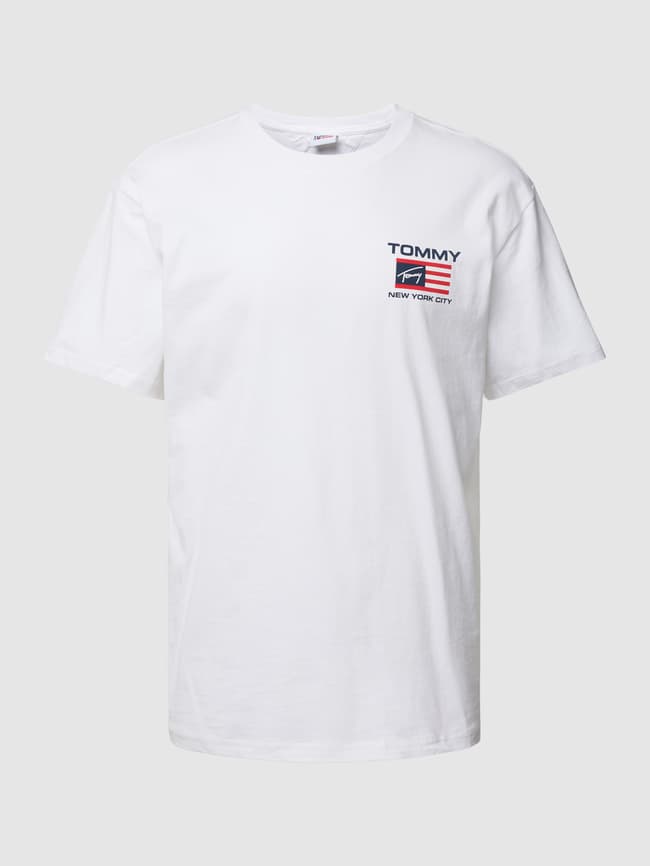 Tommy Jeans T-Shirt mit Label-Print (weiss) online kaufen 