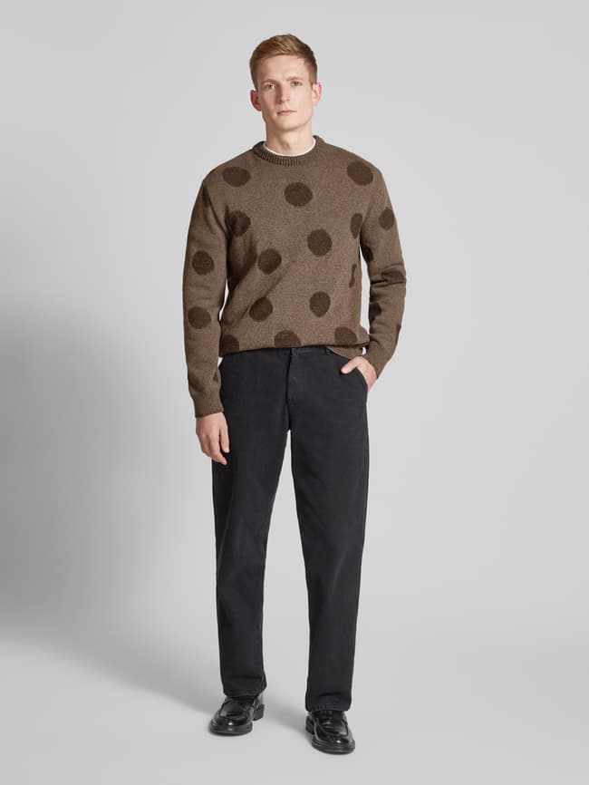 Forét Strickpullover mit Rundhalsausschnitt Modell 'CIRCLE