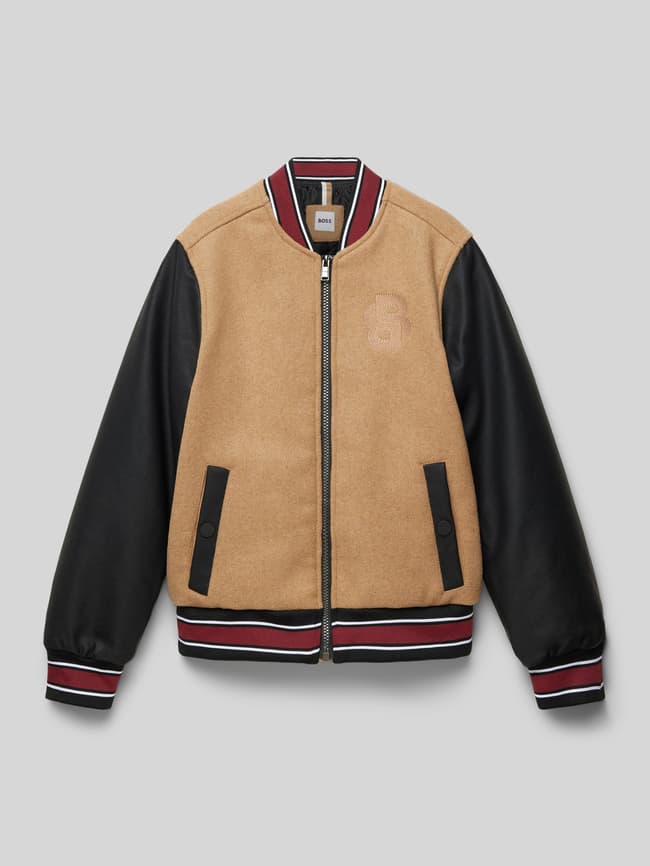 Boss Beige Wildlederjacke Herren Hugo Boss Jacke Aus Veloursleder