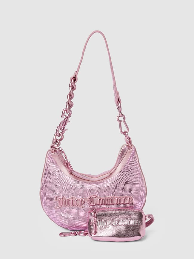 Juicy Couture Hobo Bag mit Strasssteinbesatz Modell Pave pink online kaufen