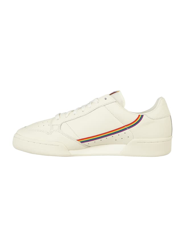 adidas Originals Sneaker mit Galonstreifen in Regenbogenfarben Offwhite