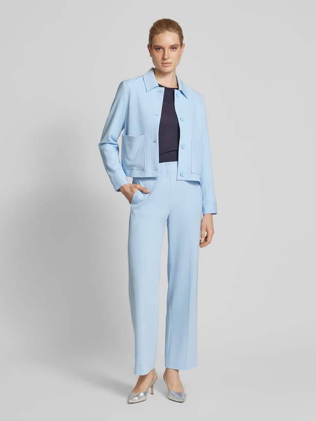 Comma Turquoise Kleding Dames Comma Wide Leg Pantalon Met