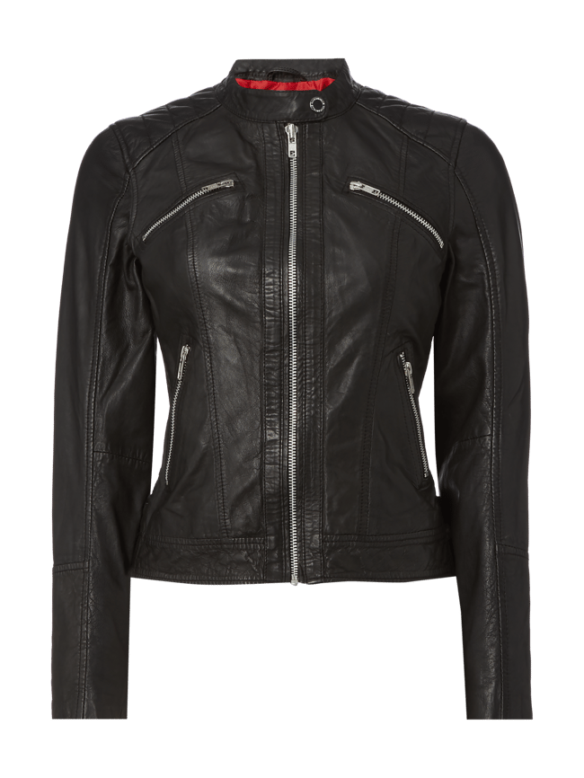 Rockandblue Lederjacke schwarz 2024 Steppmuster Casual-Look