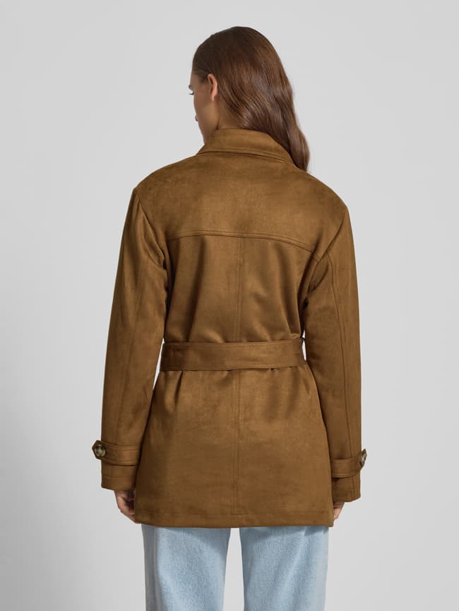 Only Regular Fit Kurzmantel in Wildleder-Optik Modell 'DIANE