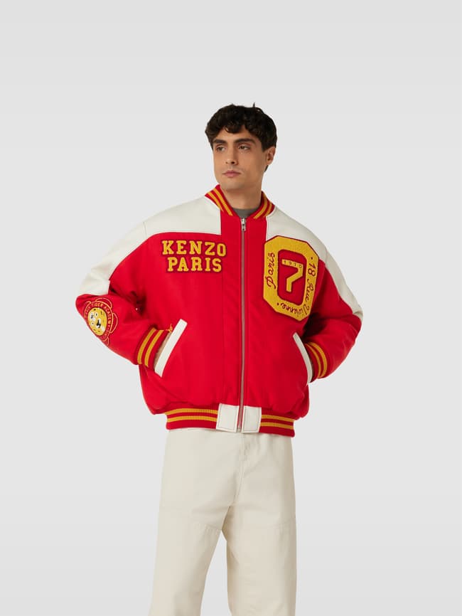 Kenzo Bomberjacke im Colour-Blocking-Design (kirsche) online kaufen