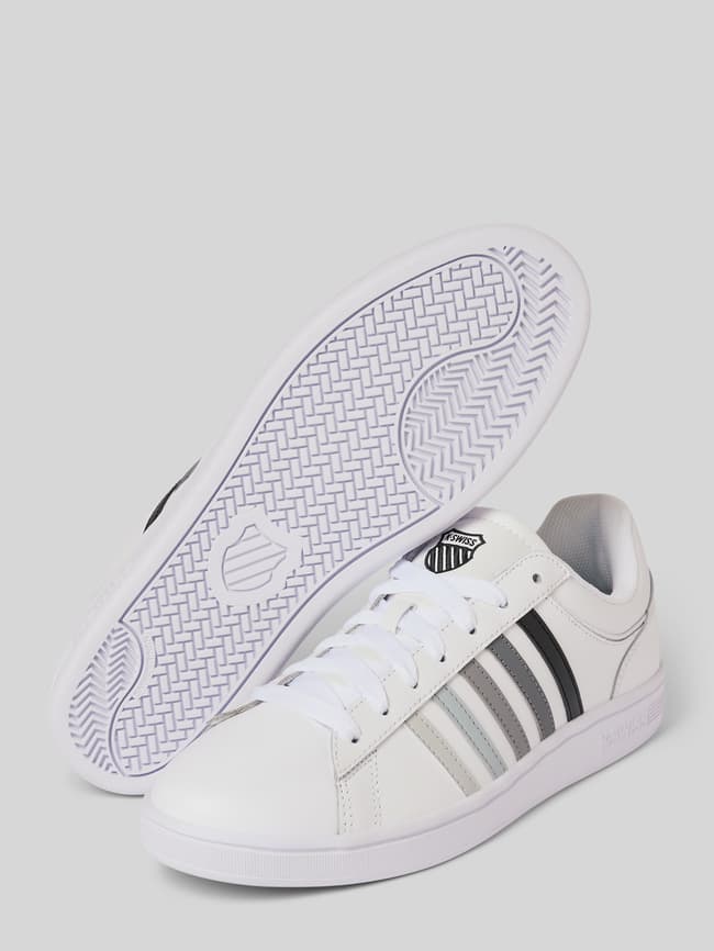 K-Swiss Herren Court Winston Sneaker - Klassischer Tennisschuh Aus Leder Mit Mesh-Futter