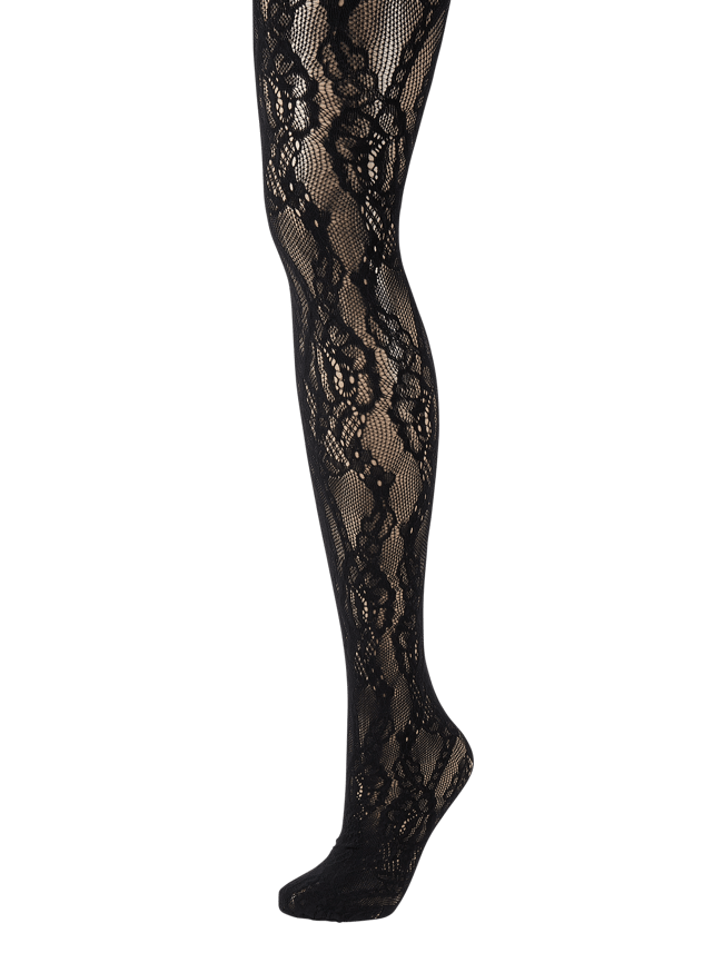 Wolford Strumpfhose aus floraler Spitze Modell 'Rita' - nahtlos (black ...