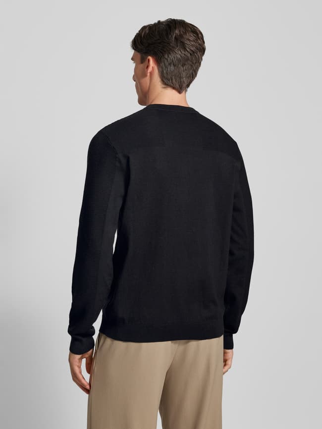 BOSS Green Strickpullover mit Label-Print Modell 