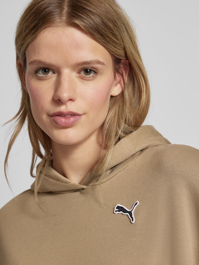 Puma Oversized Hoodie mit Label-Stitching (sand) online kaufen