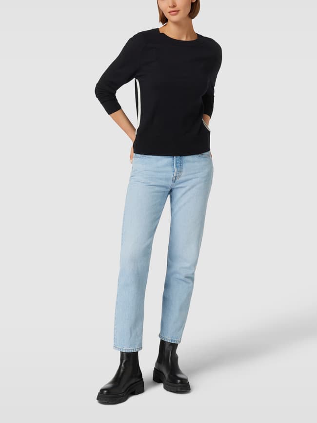 Marc Cain Strickpullover mit Logo-Print (black) online kaufen