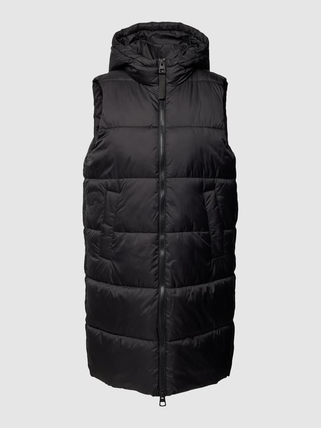 Lange Steppweste Takko Takko Weste Schwarz Steppweste/ Gilet