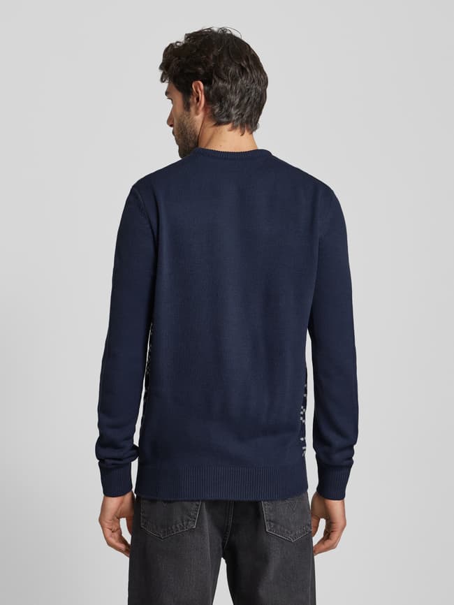 Montego Strickpullover mit Motiv-Stitching (marine) online kaufen