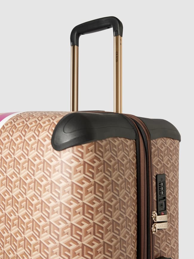 Guess Hardcase-Trolley mit Allover-Logo (taupe) online kaufen