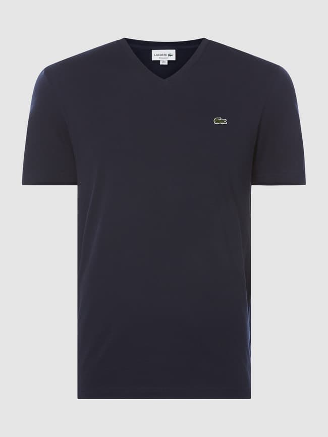Lacoste Regular Fit T-Shirt mit V-Ausschnitt (marine) online kaufen