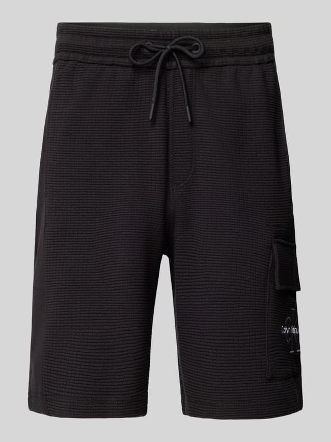 Calvin Klein Jeans Sweatshorts mit Label-Stitching (black) online 