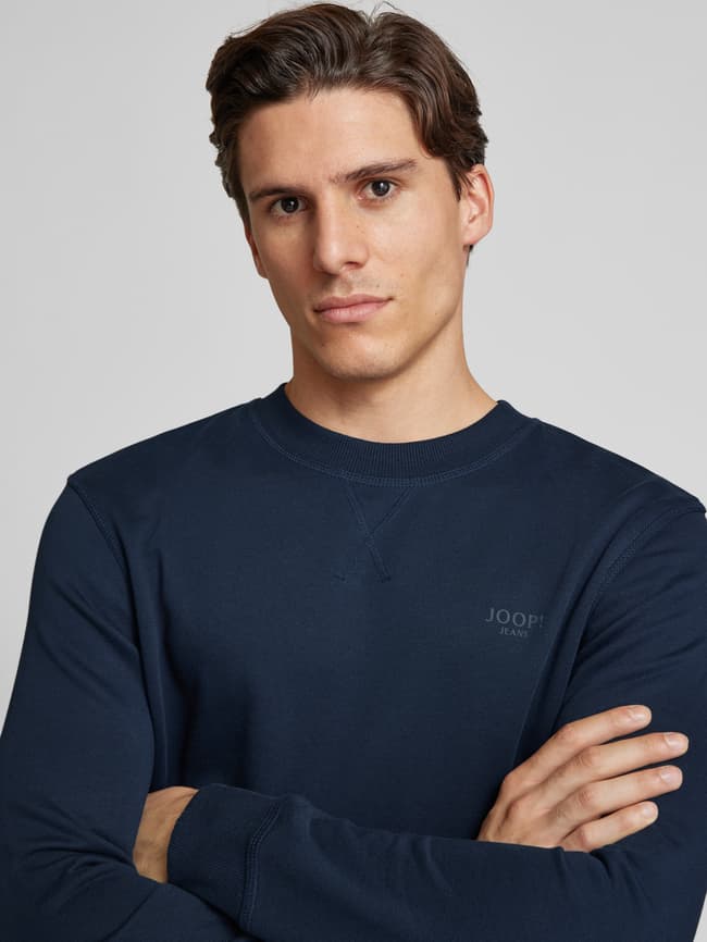 JOOP! Jeans Sweatshirt mit Label-Print Modell 'Salazar' (marine