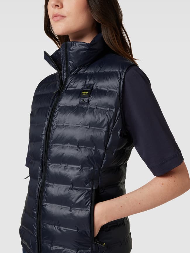 Blauer Usa Weste mit Label-Details (marine) online kaufen