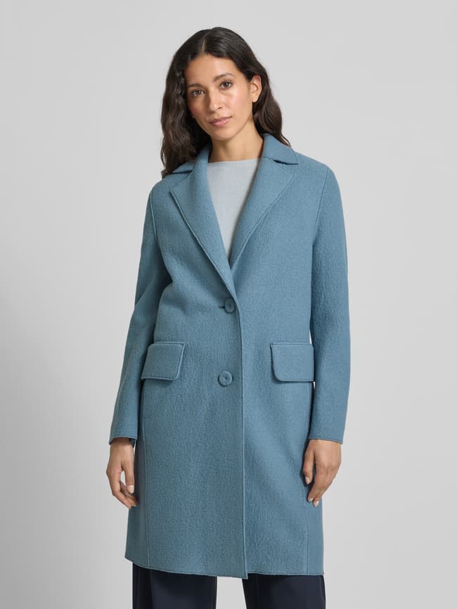 Kurzmantel Wollmantel Rauchblau Luisa Cerano Mantel Mit