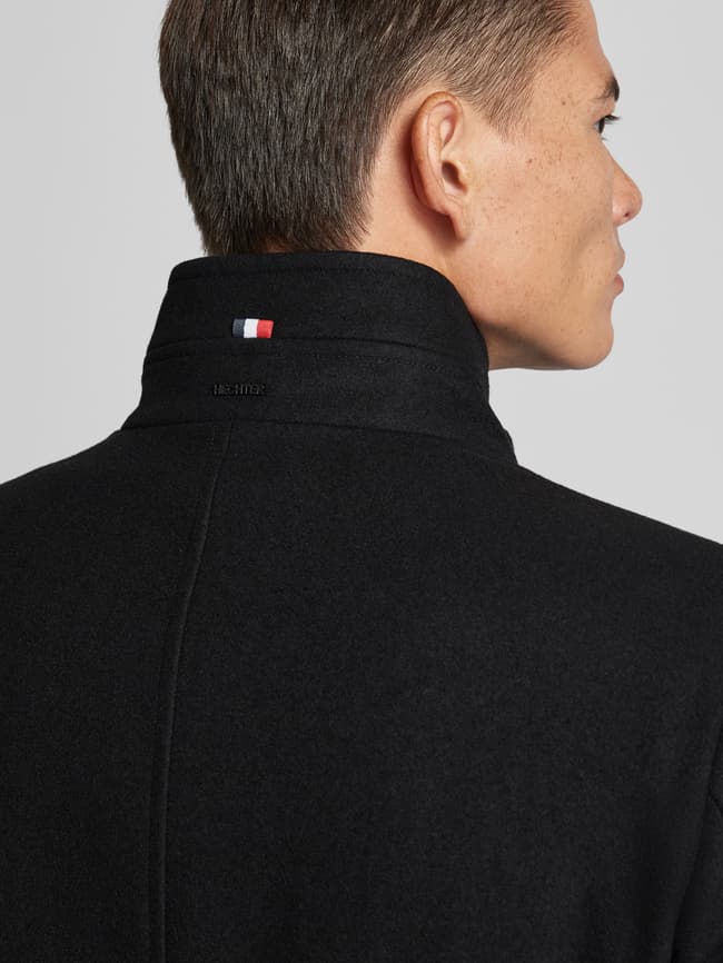 HECHTER PARIS Wollmantel mit Stehkragen (metallic black) online kaufen