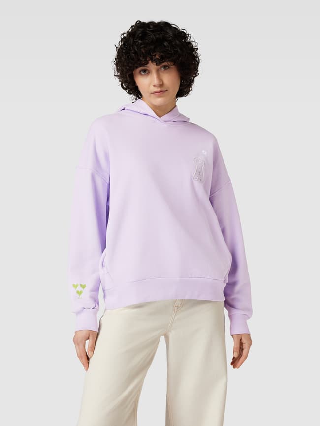 Armedangels Hoodie mit Label-Detail Modell 'FRANCESCA' (flieder