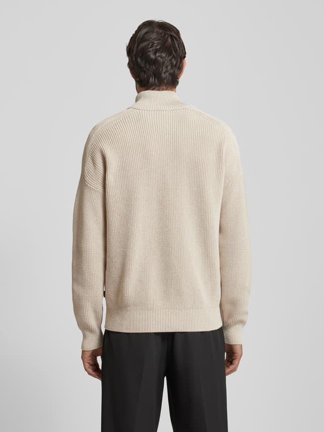 Beige Boss Orange Pullover Herren Rollkragenpullover Hugo Boss