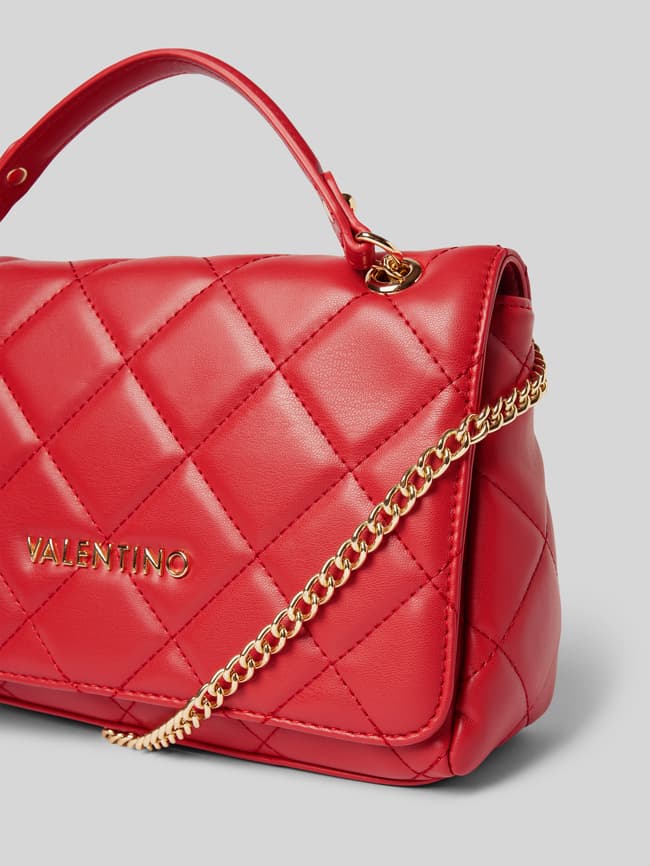 VALENTINO BAGS Handtasche mit Steppnähten Modell 'OCARINA' (rot