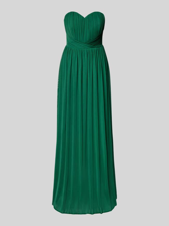 chinese dress ladies Lyvoria Lemon Bandeau Maxi Dress With Mesh-Detail And Scarf  Club L London