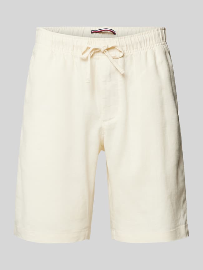 Tommy Hilfiger Regular Fit Leinenbermudas mit Tunnelzug Modell 
