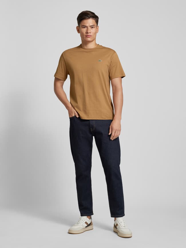 Lacoste T-Shirt mit Label-Badge (beige) online kaufen