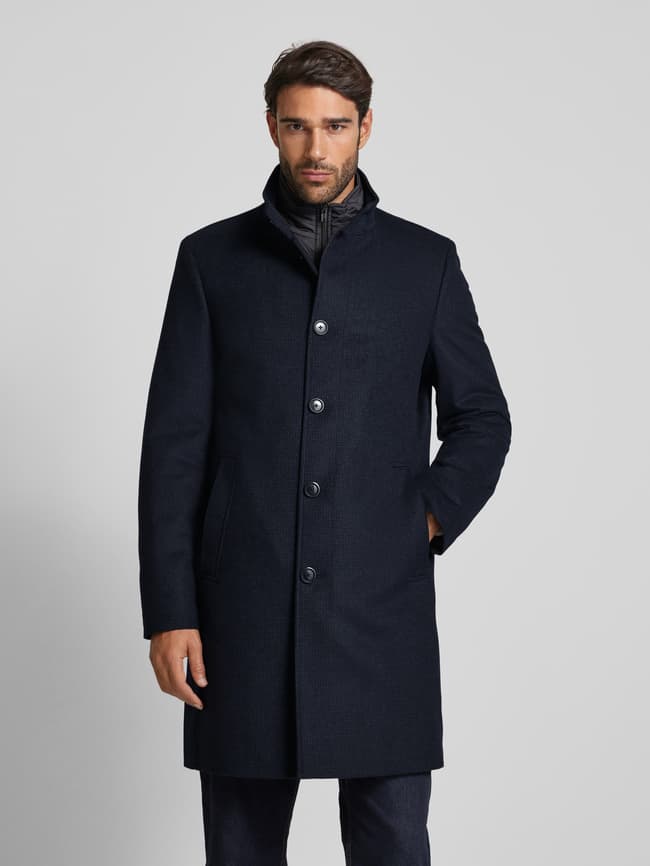 Christian Berg Men Mantel mit Stehkragen (dunkelblau) online kaufen - Main Image