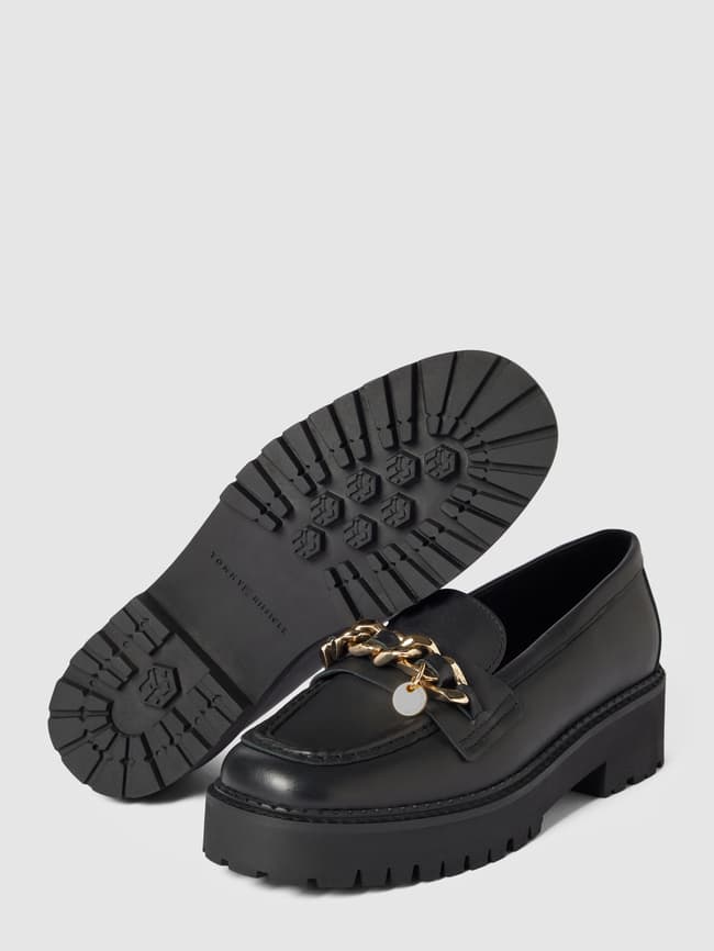 Tommy Hilfiger Penny-Loafer aus Leder mit Label-Detail Modell 