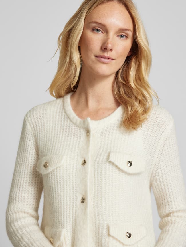 red salsa rich and royal cardigan mit fransen