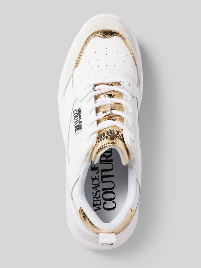 Kup online Versace Jeans Couture Sneakersy skórzane z