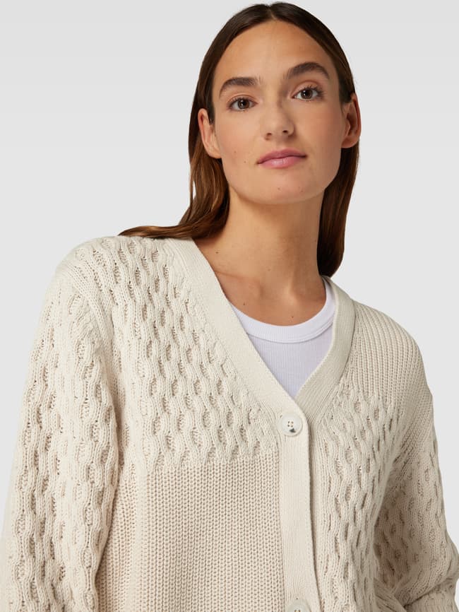 Brax Strickjacke mit Strukturmuster Modell 'ALICIA' (sand) online