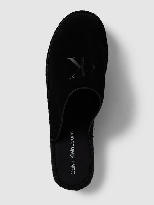 Calvin Klein Jeans Muiltjes van leer met plateauzool, model 'ROPE