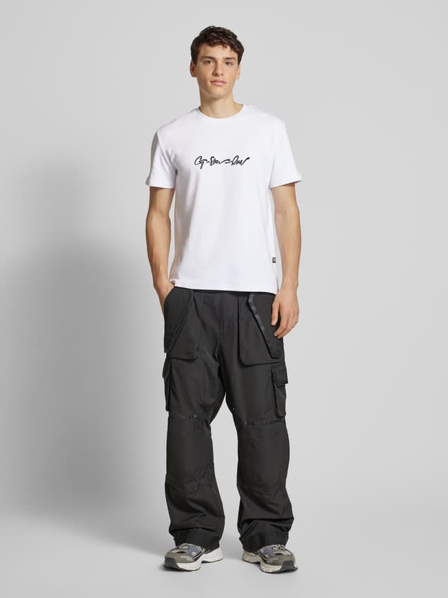 G-Star Herren T-Shirt Mit Logo-Tape – Straight Fit, Rundhals, Kurzarm