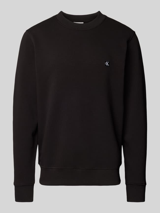 Calvin Klein Jeans Sweatshirt mit Label Patch black online kaufen